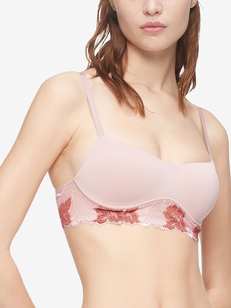 Calvin Klein Bralette Moderno de algodón sin Forro. Sujetador para Mujer –  XL – Pink Beauty