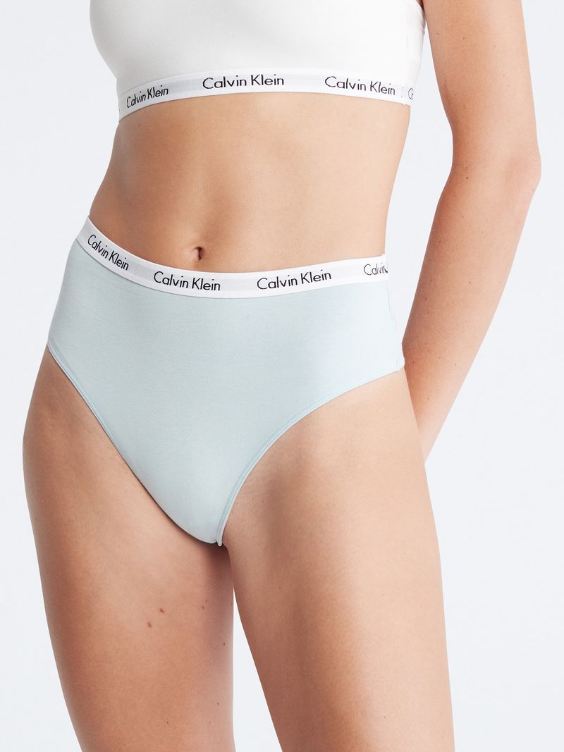  Calvin Klein Tanga de algodón con logotipo de carrusel