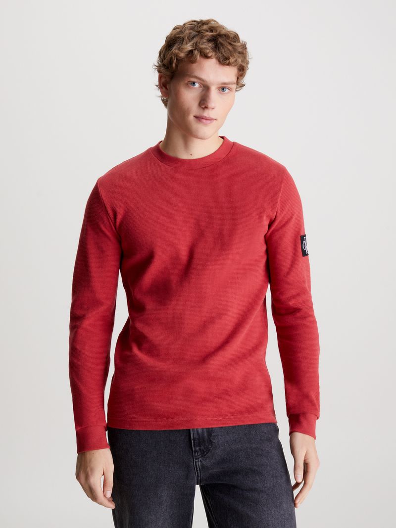 Playera-slim-de-manga-larga-de-punto-gofrado