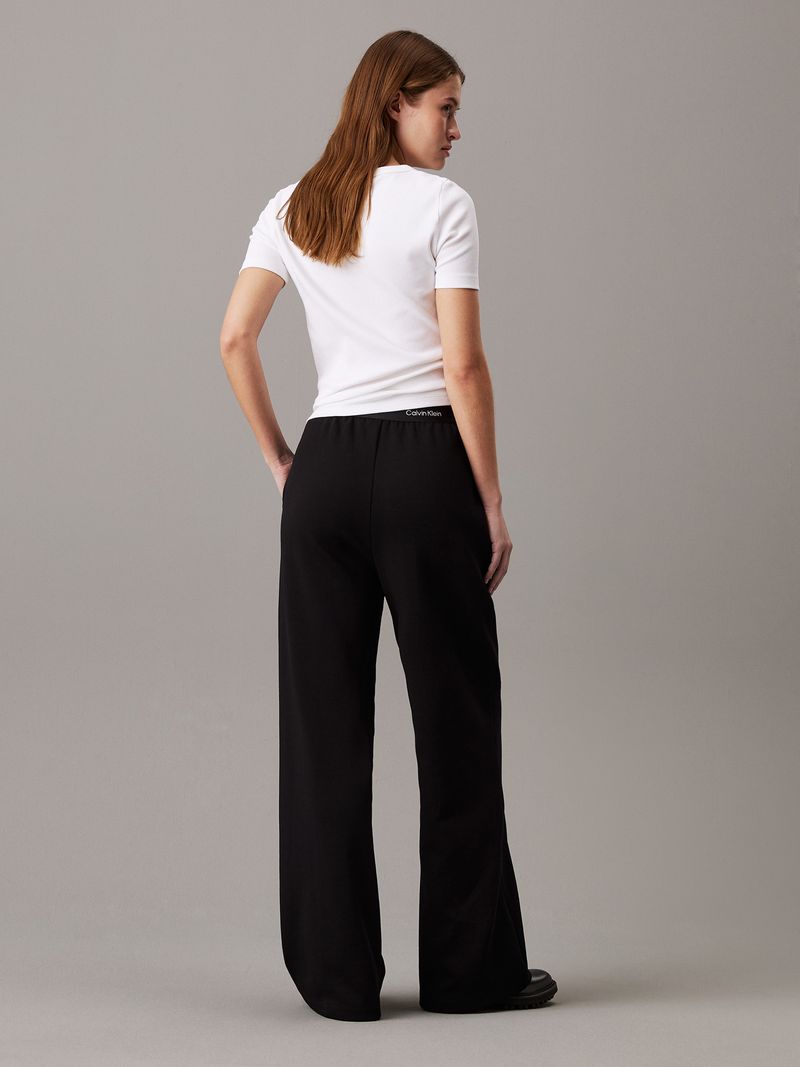 Pantalones-de-pierna-ancha-con-cinta-con-el-logo
