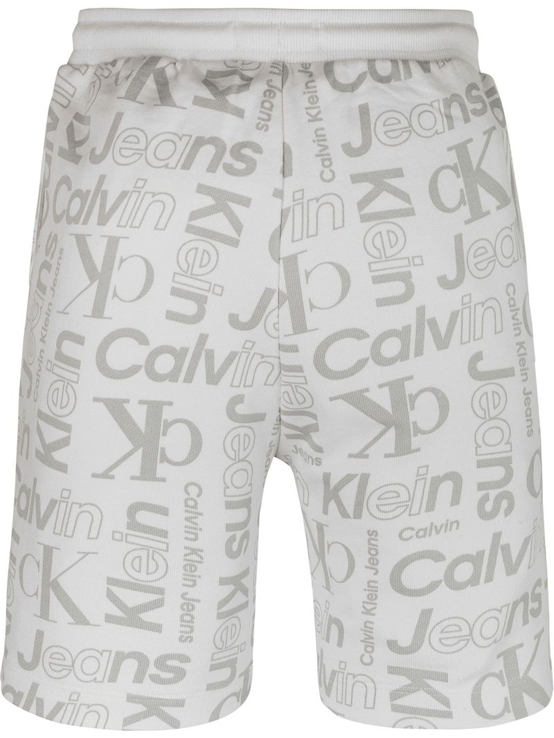 Shorts de deporte de felpa con logo en toda la prenda Calvin