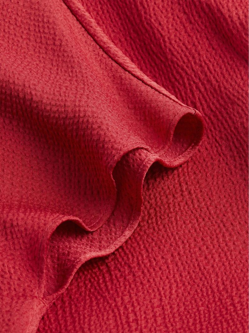 Blusa-de-saten-martillado-con-escote-en-v