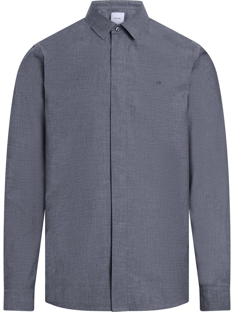 Camisa-chambray-regular-con-botones-ocultos