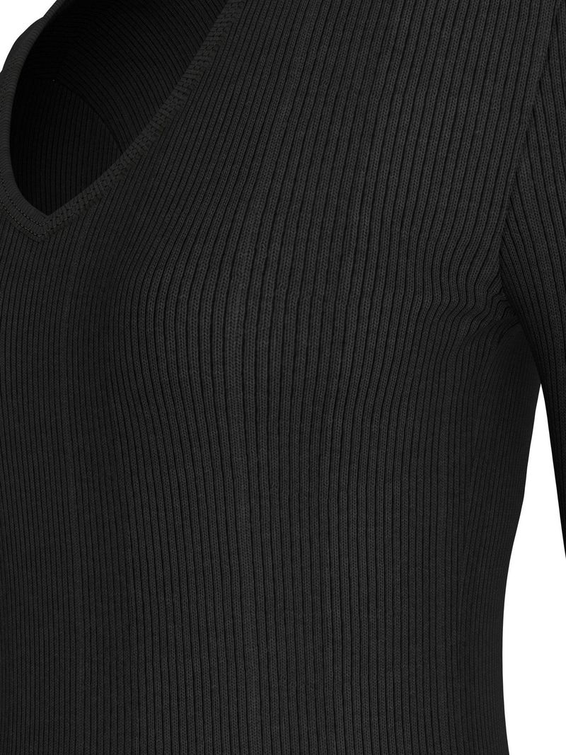 Playera-manga-larga-con-escote-en-v