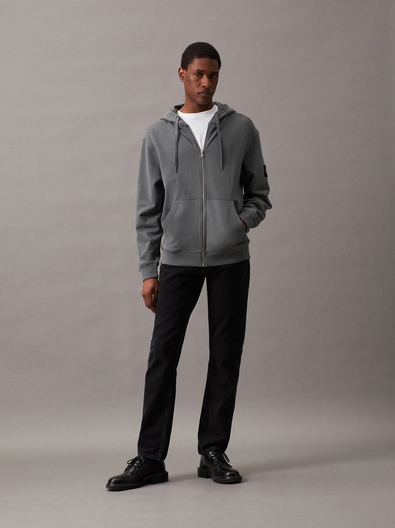 Sudadero-holgado-de-felpa-con-capucha-y-zipper