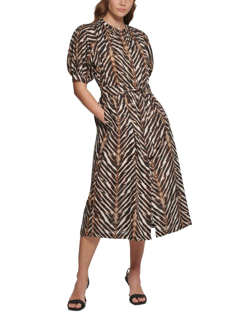 Vestido-midi-con-mangas-amplias