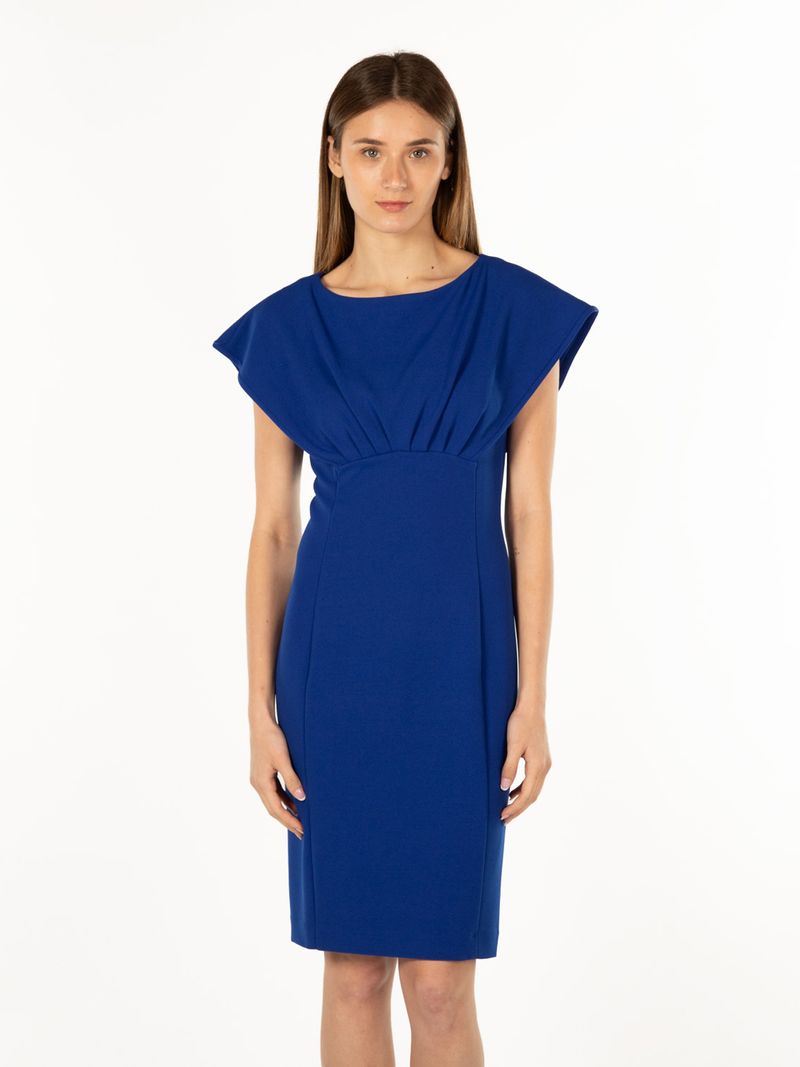 Vestido-scuba-crepe-de-manga-corta