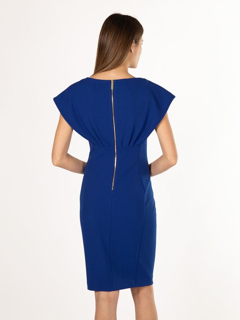 Vestido-scuba-crepe-de-manga-corta
